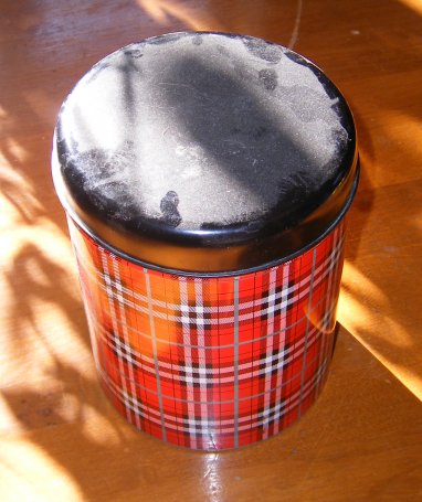 aladdin, Dining, Vintage Aladdin Thermos Red Tartan Plaid One Pint Lamp  Logo Cup Lid Tall